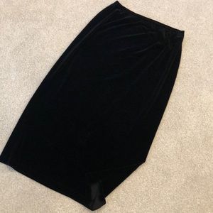 Chico’s Black Velvet Maxi Skirt